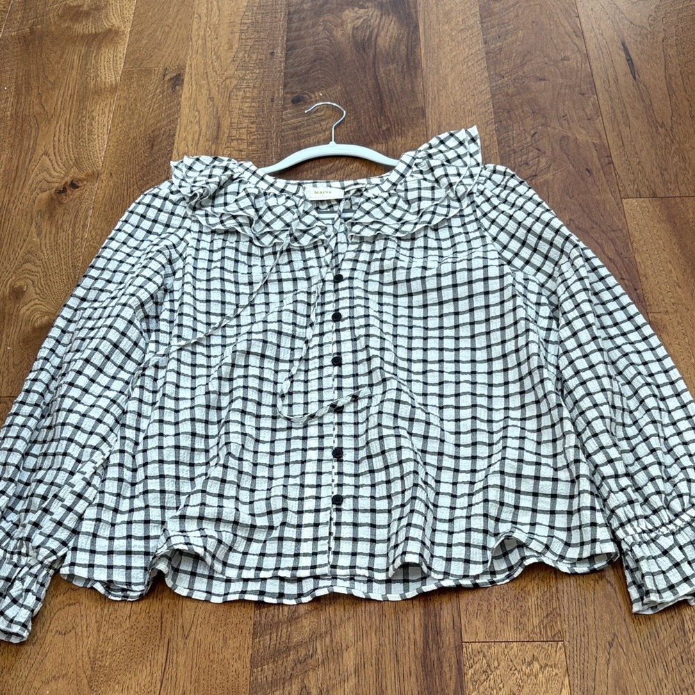 Maeve by Anthropologie Woman’s Plaid Blouse Size M